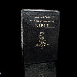 Saint Joseph Edition The New American Bible Leather Cover Family Record Section